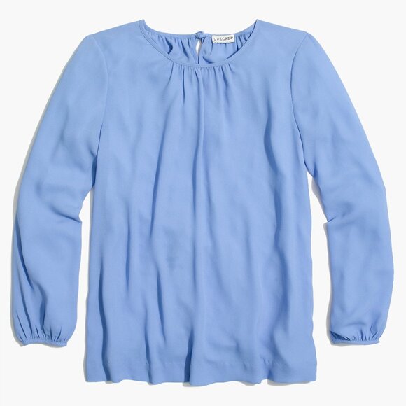 2/$30 J. Crew Blue Long-sleeve Top in Bright Peri 6 #A0446 TRB3 - Picture 3 of 10